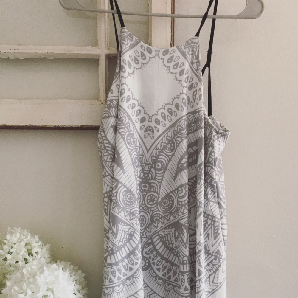 White Aztec Dress